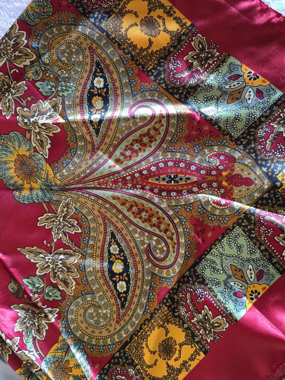 Vibrant Headscarves Red & Gold